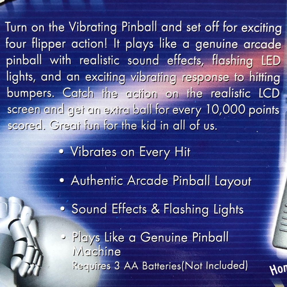 Excalibur Vibrating Pinball Handheld Game - Picture 7 of 12
